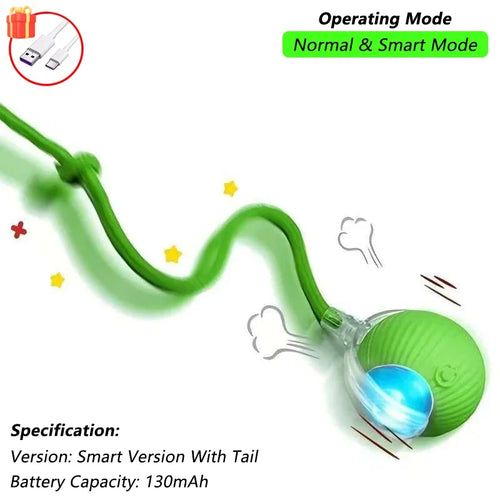 Automatic Rolling Cat Ball - Smart Self-Moving Interactive Toy