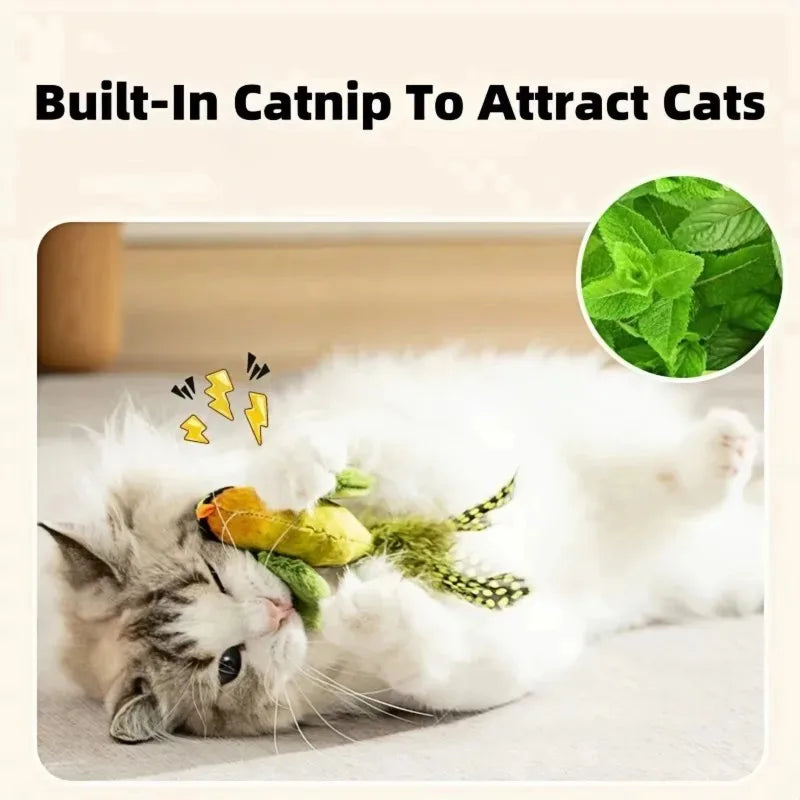 Bird-Sound Cat Toy - Realistic Chirping Interactive Teaser