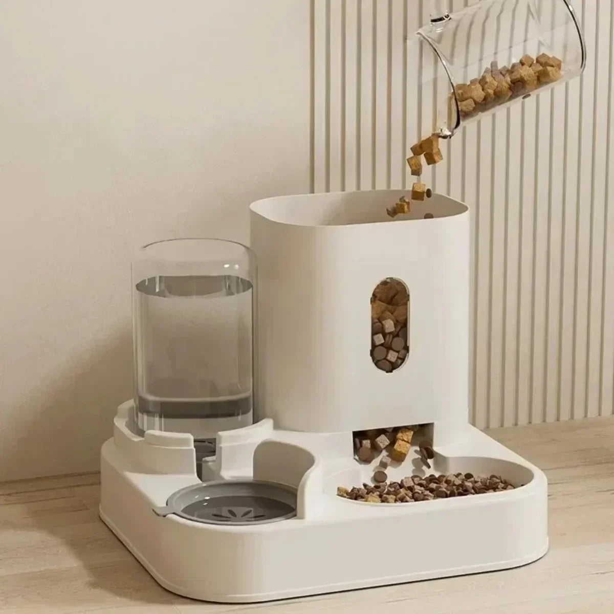 2-in-1 Automatic Pet Feeder & Water Dispenser - Gravity Food & Water Station
