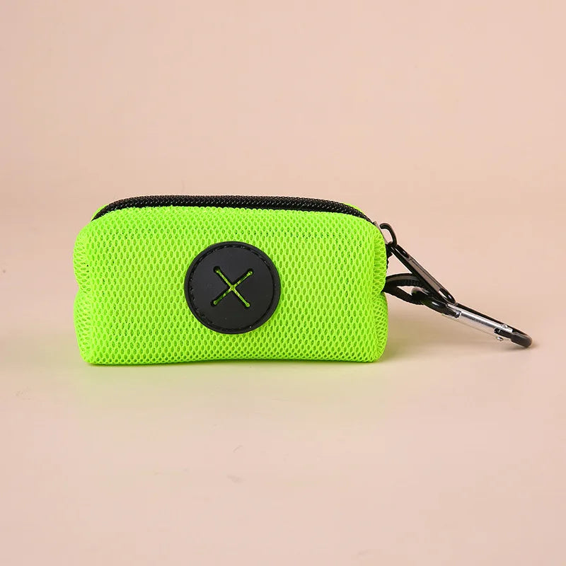 Canvas Dog Poop Bag Holder - Outdoor Leash-Attach Waste Bag Dispenser