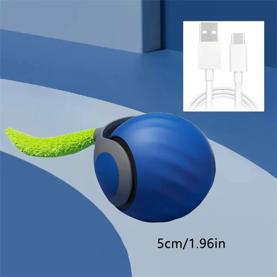 Smart Interactive Cat Ball - Self-Rolling Rechargeable Catnip Teaser Toy