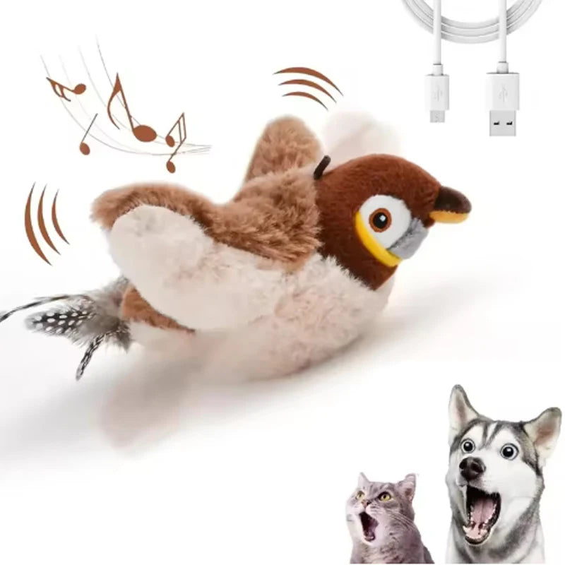 Flapping Bird Cat Toy - Rechargeable Interactive Hunting Toy