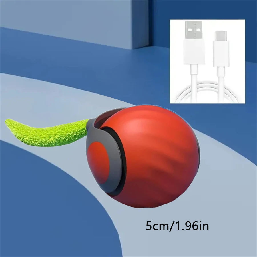 Smart Interactive Cat Ball - Self-Rolling Rechargeable Catnip Teaser Toy