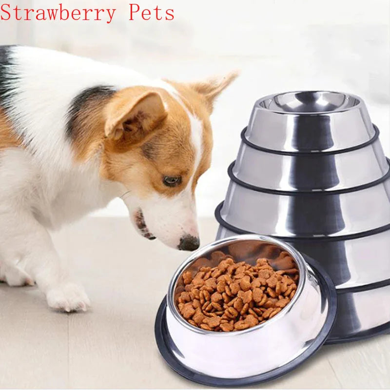 Stainless Steel Pet Bowl - Non-Slip Food & Water Dish