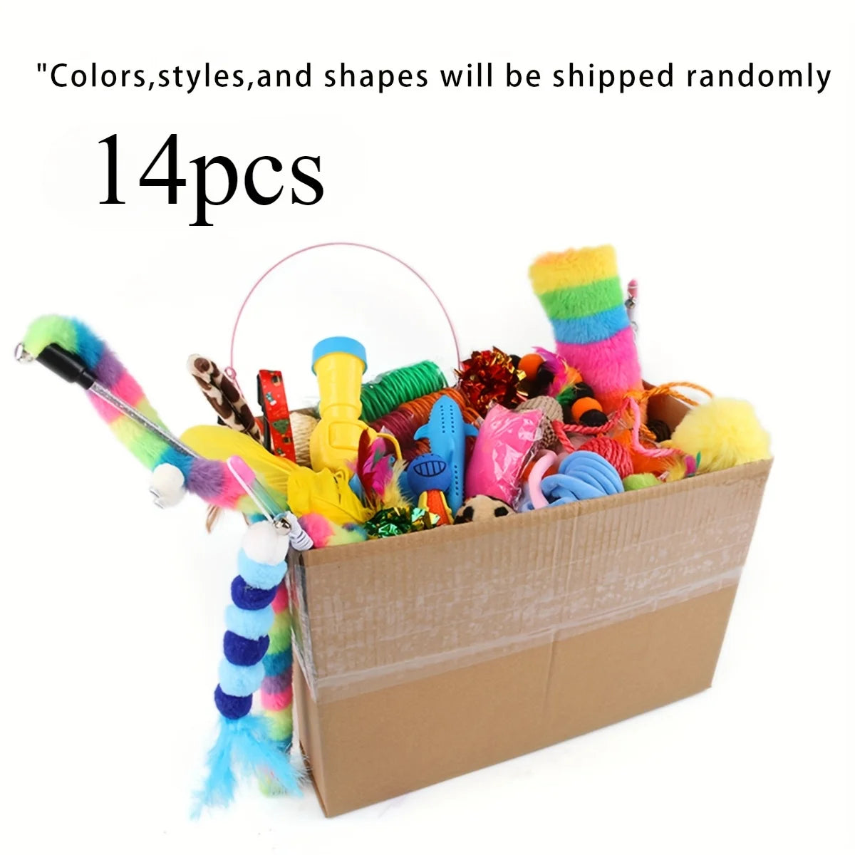 Cat Toy Variety Pack - Wands, Balls, Mice & Feathers (Multi-Piece Set)