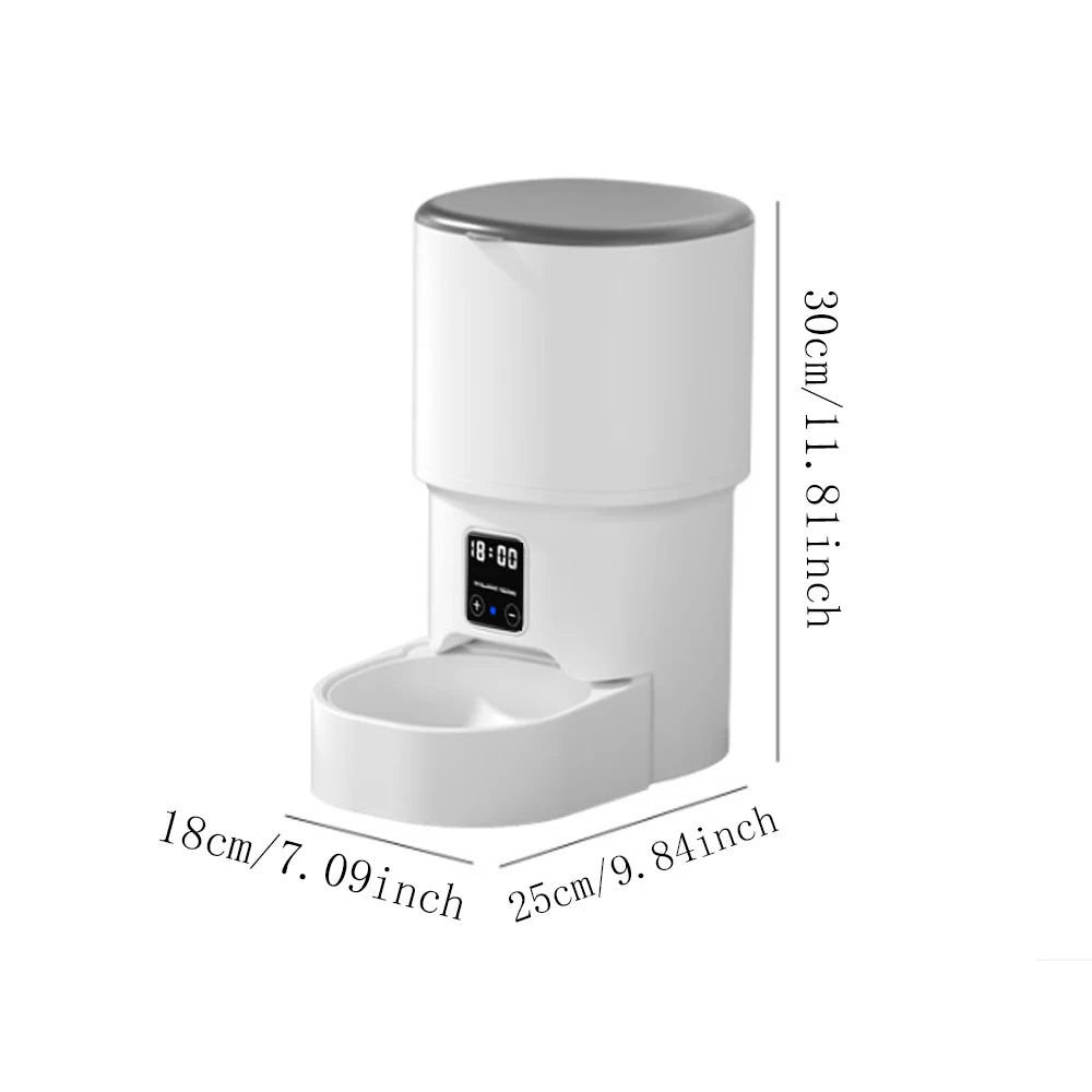 4L Smart WiFi Automatic Pet Feeder - App-Scheduled Food Dispenser