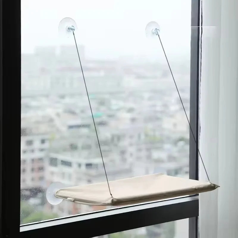 Cat Window Hammock Bed - Secure Suction-Mounted Sunbathing Perch