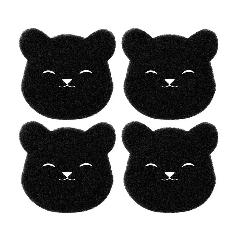 Pet hair remover set includes 2 4 pcs sticky sponges for washing machine dryer use black lint catcher