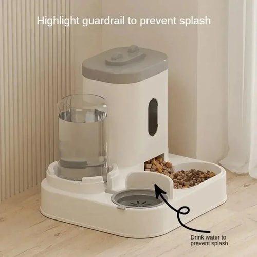 2-in-1 Automatic Pet Feeder & Water Dispenser &ndash; Gravity Food & Water Station