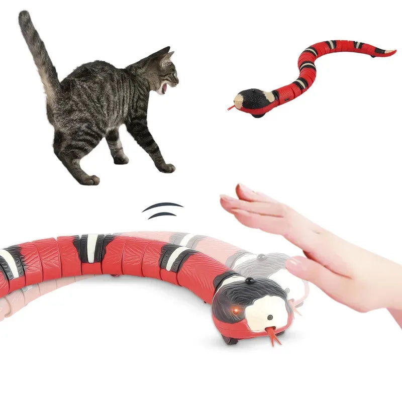 Smart Sensing Snake Cat Toy - Interactive Rechargeable Teaser