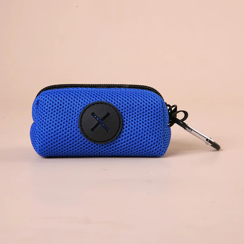 Canvas Dog Poop Bag Holder - Outdoor Leash-Attach Waste Bag Dispenser