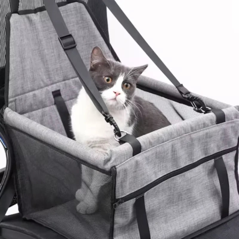 Dog Car Seat Cover - Waterproof Foldable Hammock with Harness
