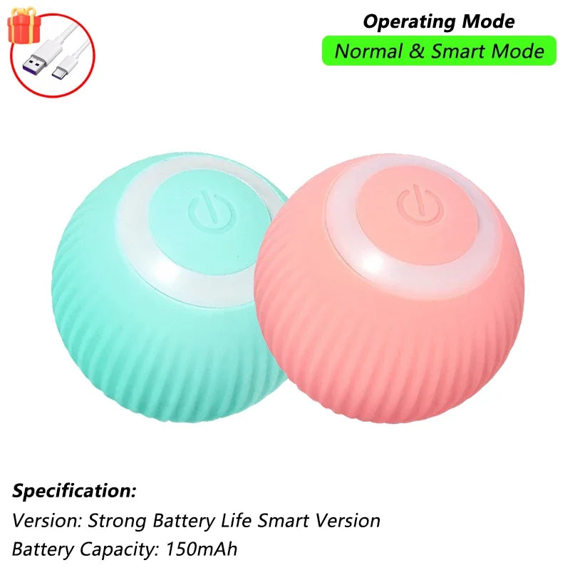 Automatic Rolling Cat Ball - Smart Self-Moving Interactive Toy