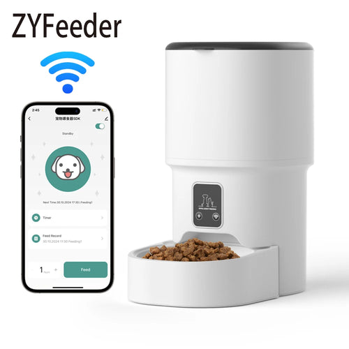 4L Smart WiFi Automatic Pet Feeder - App-Scheduled Food Dispenser