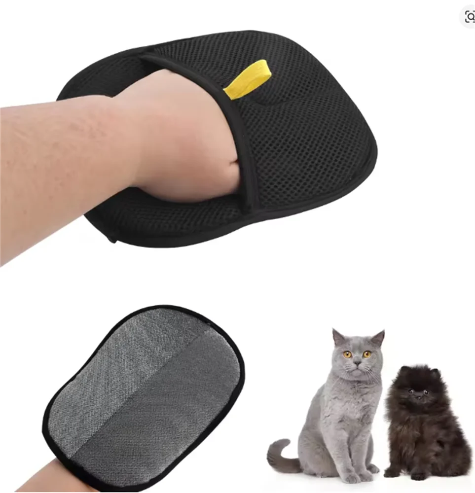 Double-Sided Pet Hair Removal Gloves - Reusable Static Remover