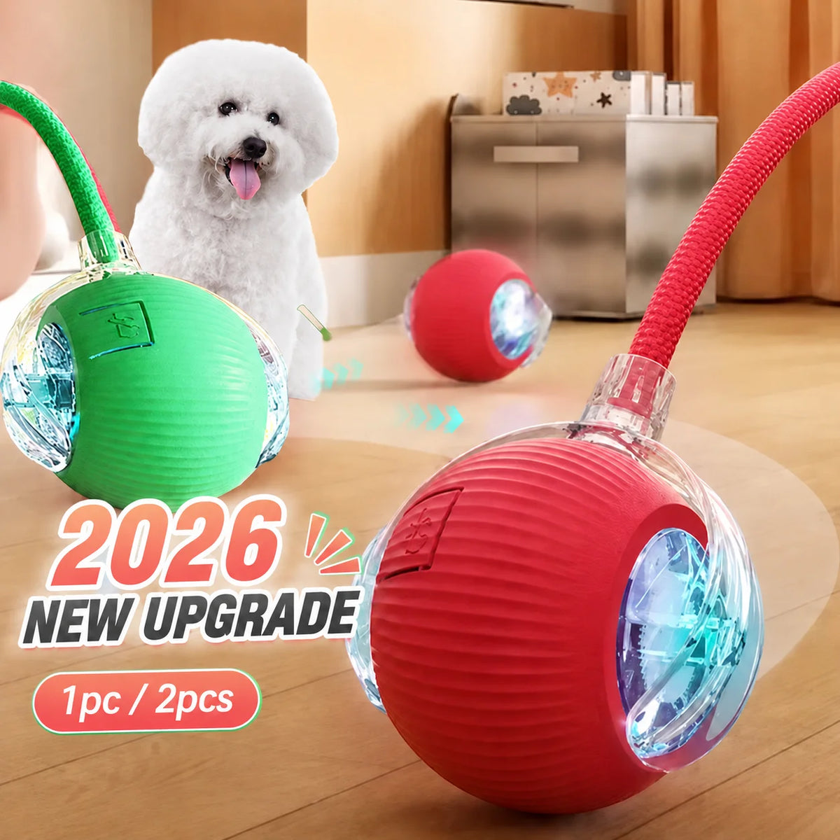 Automatic Rolling Dog Ball - Motion-Activated Interactive Toy