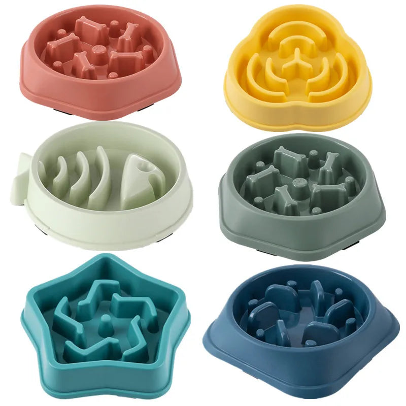 Slow Feeder Dog Bowl - Anti-Gulp Maze Bowl for Healthier Eating
