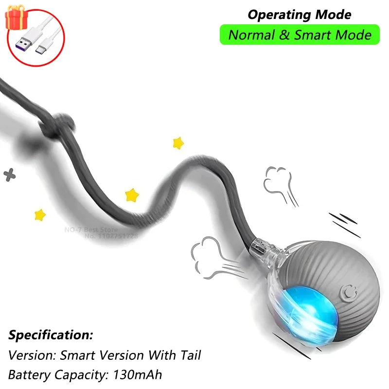 Automatic Rolling Cat Ball - Smart Self-Moving Interactive Toy