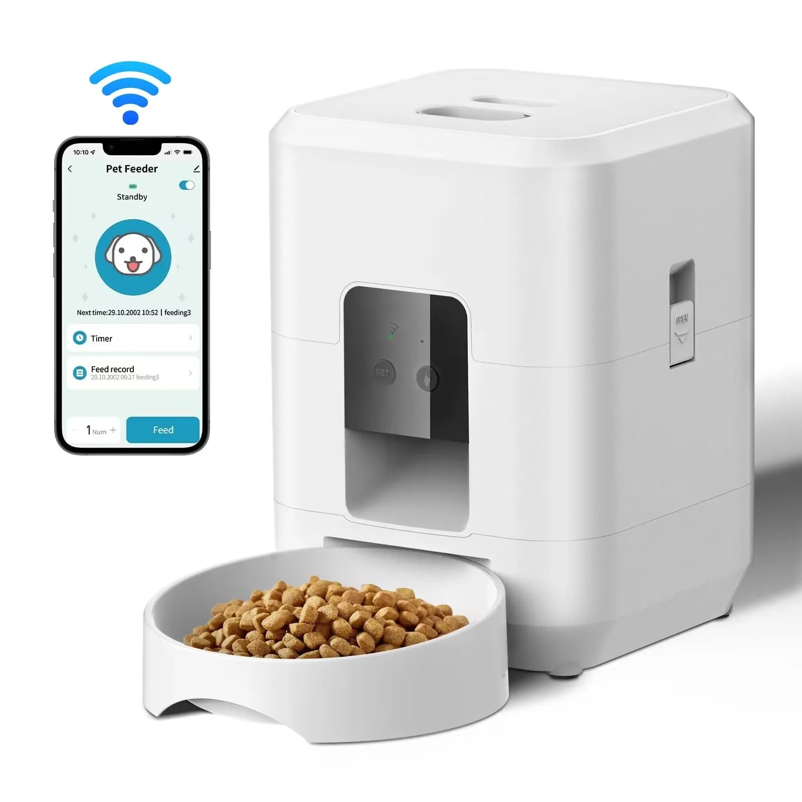 2L WiFi Pet Feeder with Camera - Smart App Feeder with Live Video