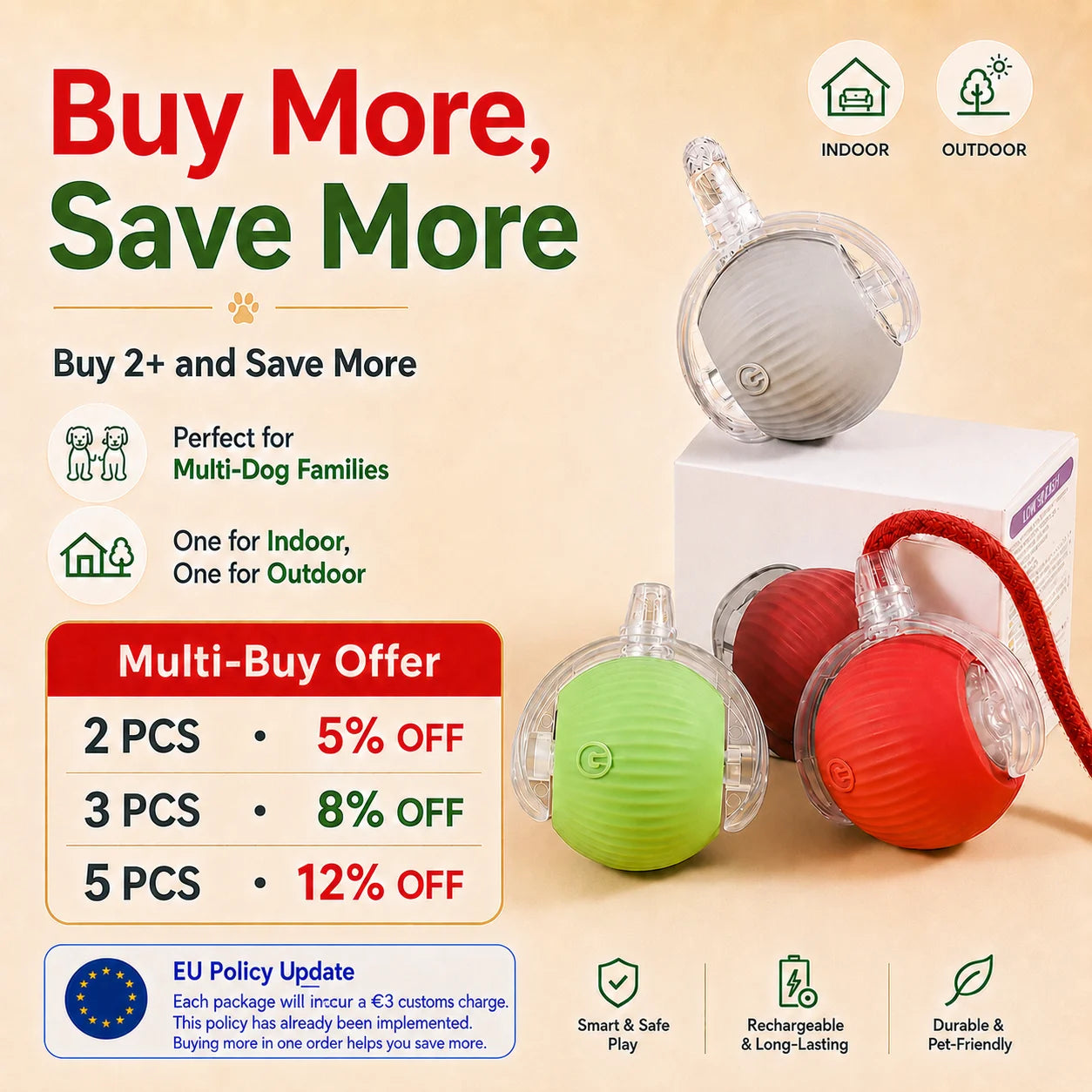 Automatic Rolling Dog Ball - Motion-Activated Interactive Toy