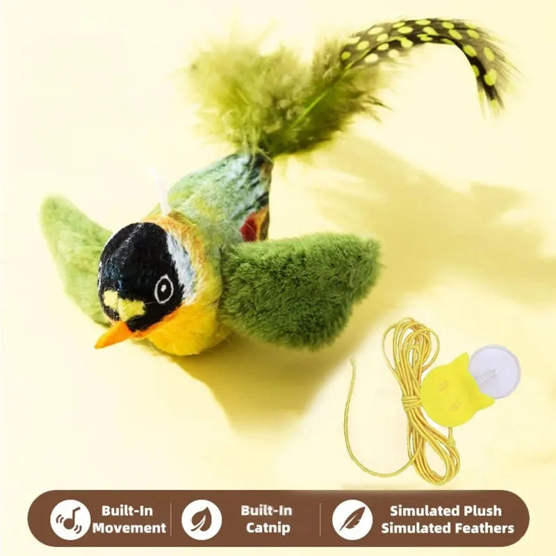 Bird-Sound Cat Toy - Realistic Chirping Interactive Teaser