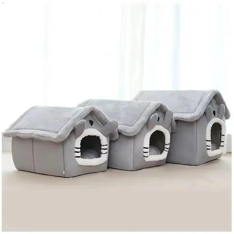 Cozy Indoor Pet House - Warm Tent Bed for Cats & Small Dogs