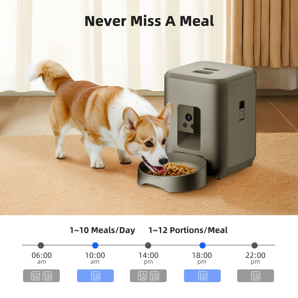 2L WiFi Pet Feeder with Camera - Smart App Feeder with Live Video