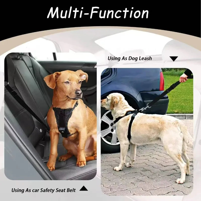 Adjustable Pet Car Seat Belt - Safety Tether for Dogs & Cats
