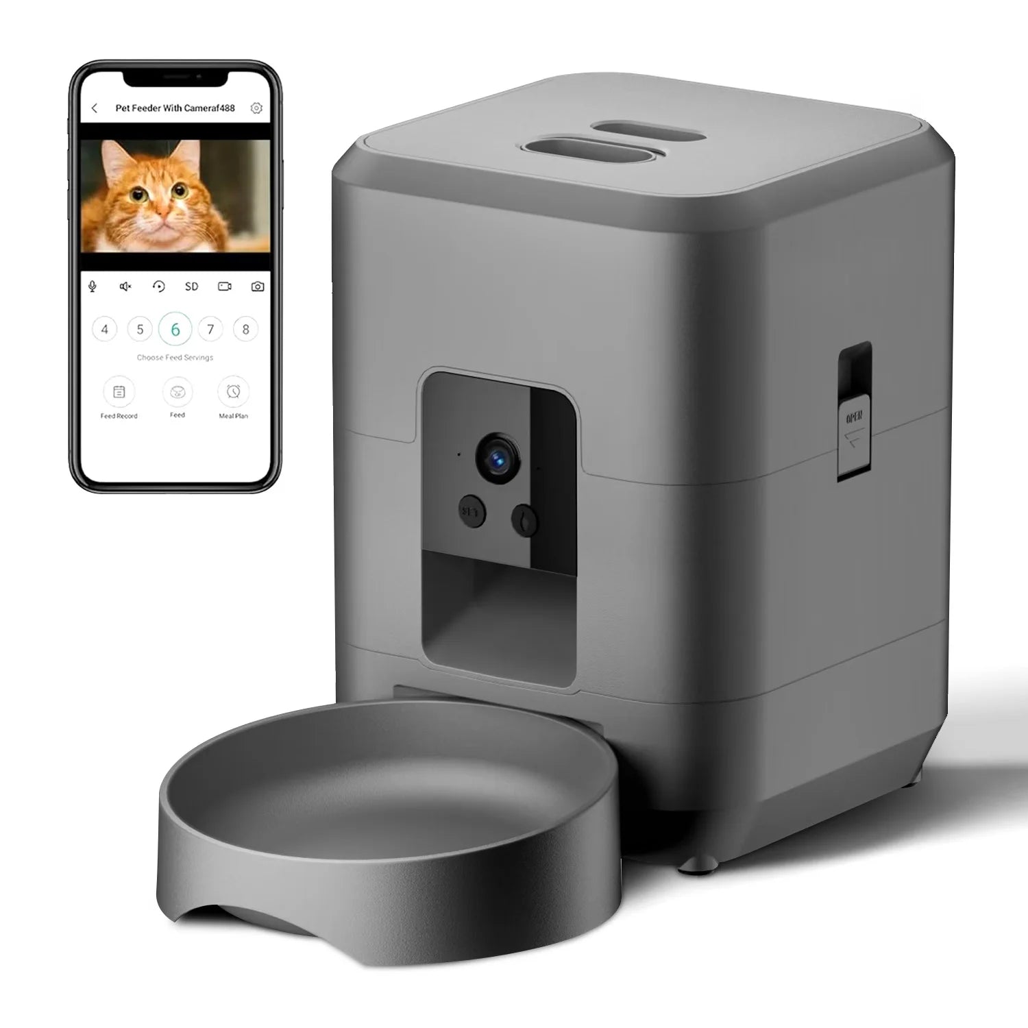 2L WiFi Pet Feeder with Camera - Smart App Feeder with Live Video