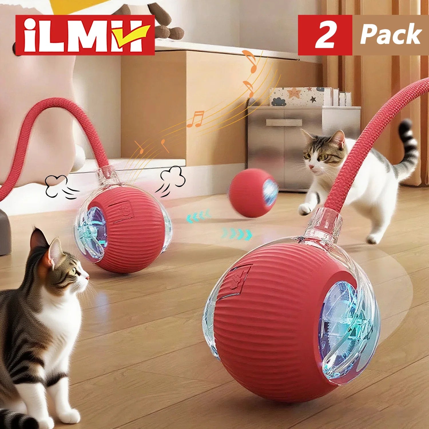 Automatic Rolling Cat Ball - Smart Self-Moving Interactive Toy