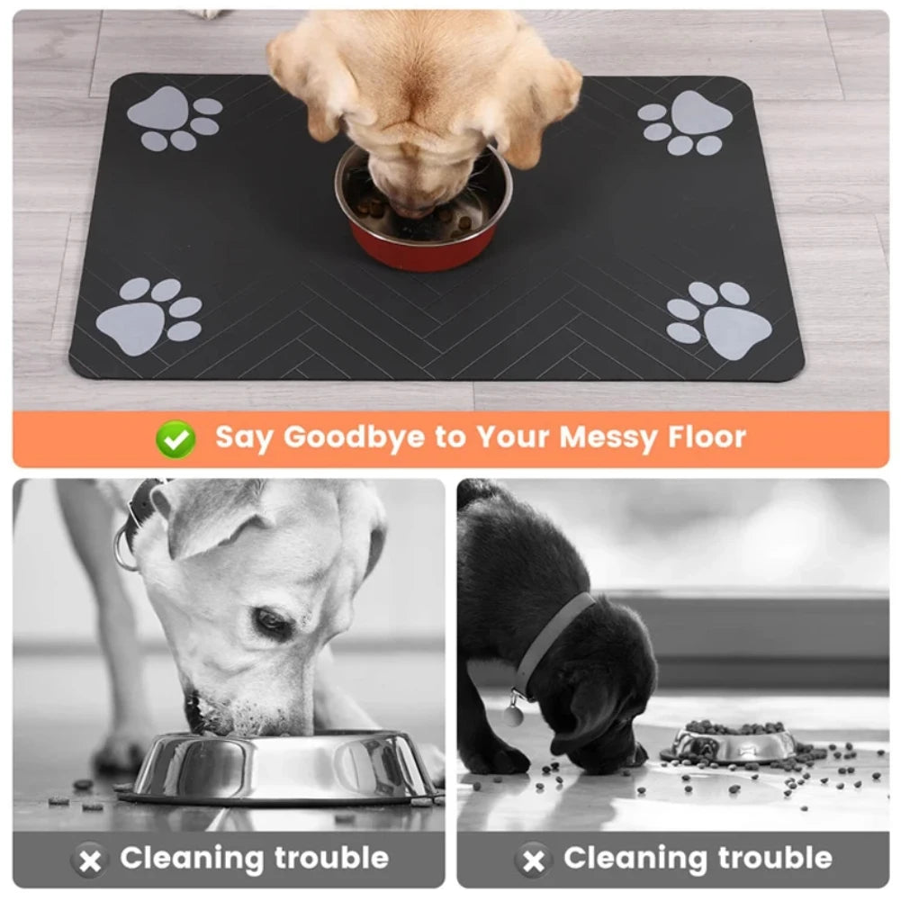 Silicone Pet Placemat - Easy-Clean Waterproof Feeding Mat