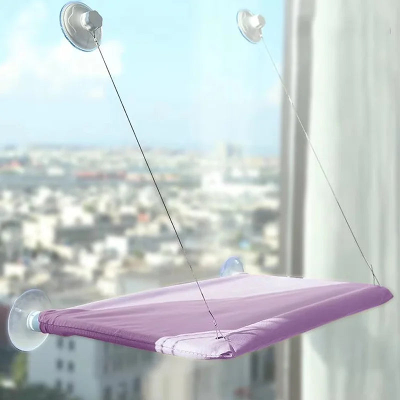 Cat Window Hammock Bed - Secure Suction-Mounted Sunbathing Perch