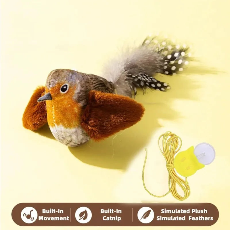 Bird-Sound Cat Toy - Realistic Chirping Interactive Teaser