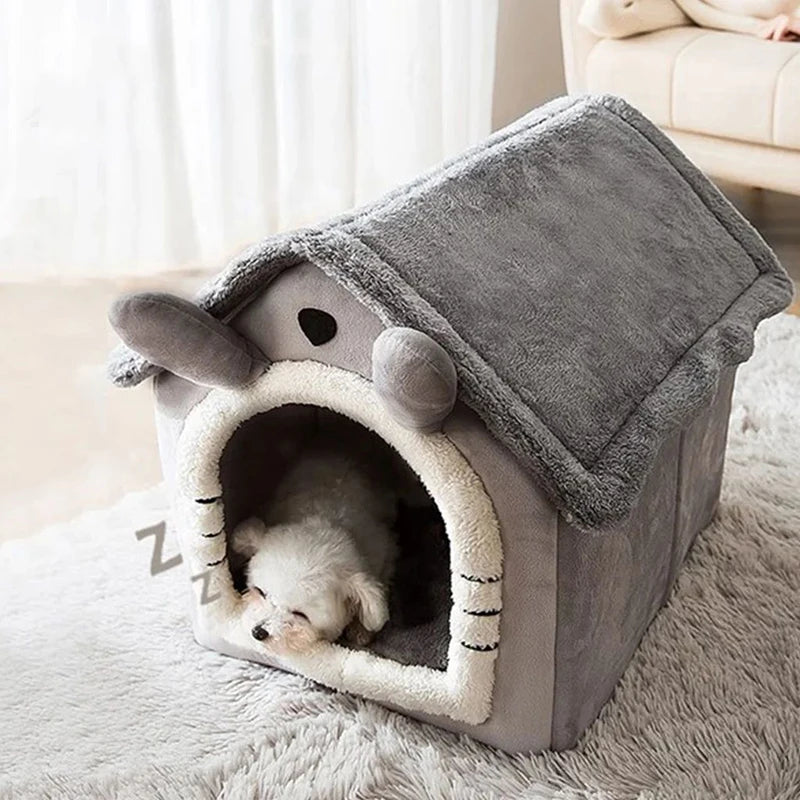 Cozy Indoor Pet House - Warm Tent Bed for Cats & Small Dogs