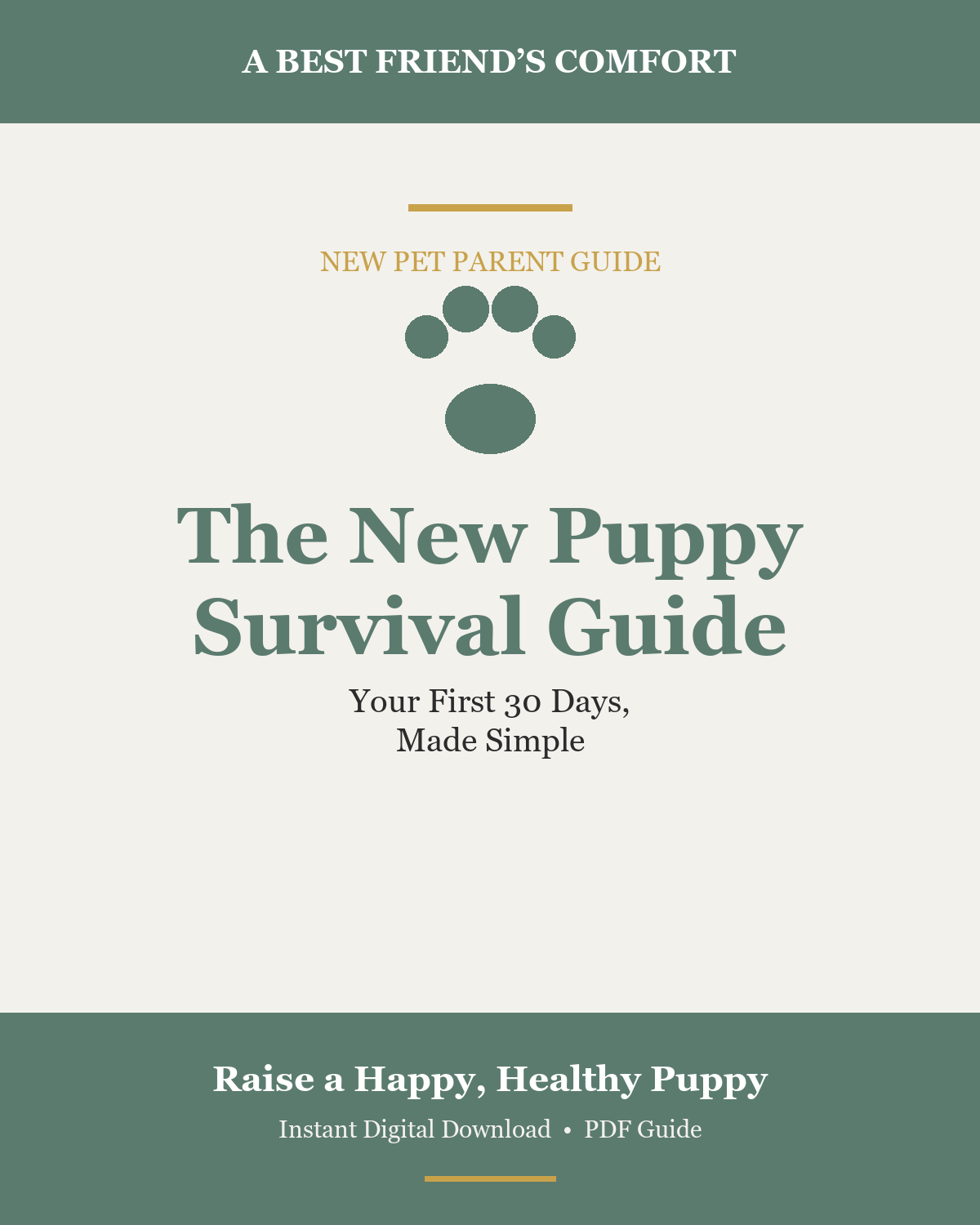 The New Puppy Survival Guide (eBook) - Your First 30 Days