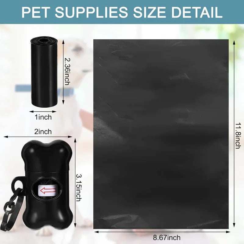 Dog Poop Bags with Bone Holder - 150-Count Leak-Proof Waste Bag Set