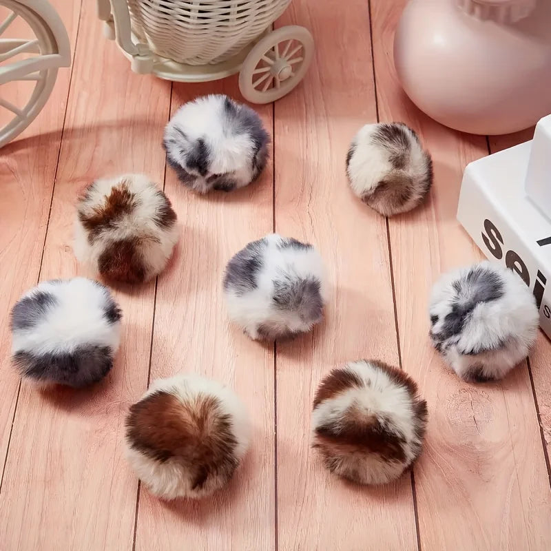 Plush Cat Ball Toys (3-Pack) - Soft Self-Play Chasers