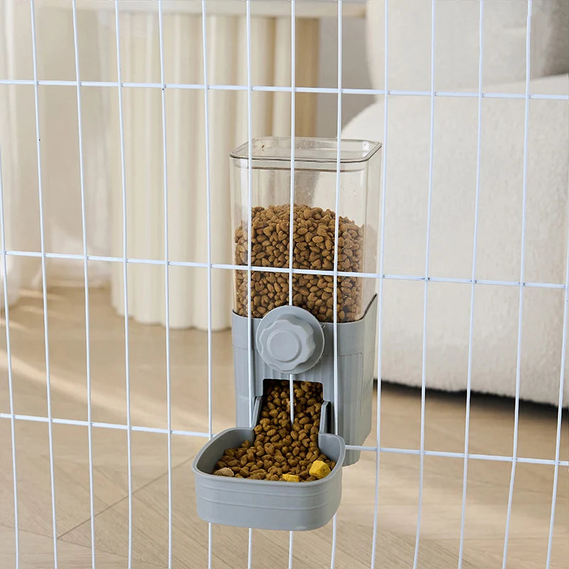 Hanging Auto Water & Food Dispenser - No-Spill Cage Feeder