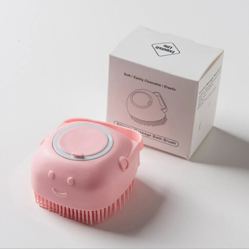 Pet Bath & Massage Brush - Multifunctional Shampoo Scrubber for Dogs & Cats