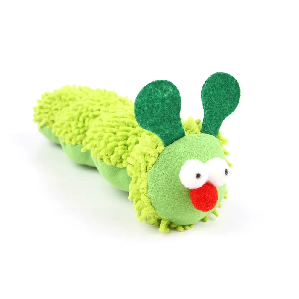 Catnip Caterpillar Cat Chew Toy - Molar Dental Teaser for Cats