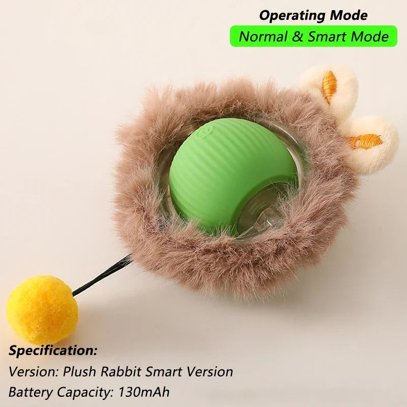 Automatic Rolling Cat Ball - Smart Self-Moving Interactive Toy