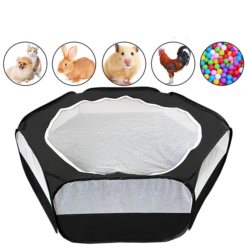 Portable Small Pet Cage - Transparent Travel Habitat for Hedgehogs & Small Pets