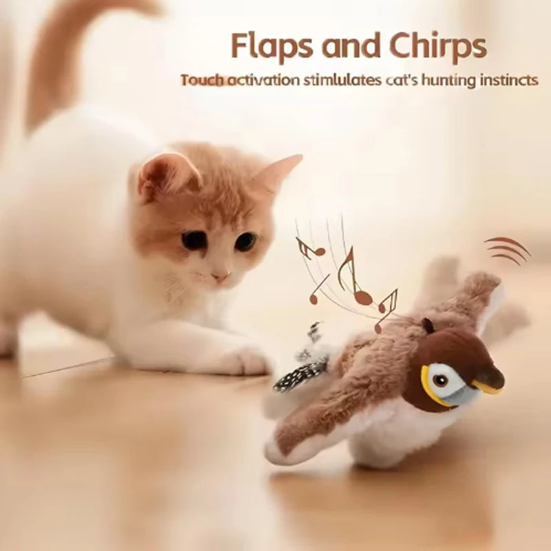 Flapping Bird Cat Toy - Rechargeable Interactive Hunting Toy