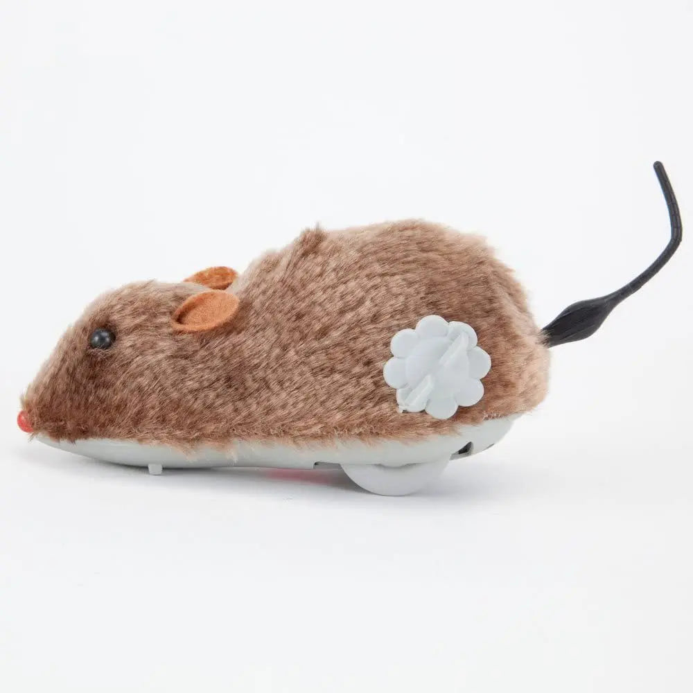 Lifelike Plush Mouse Cat Toy - Realistic Running Rat Teaser