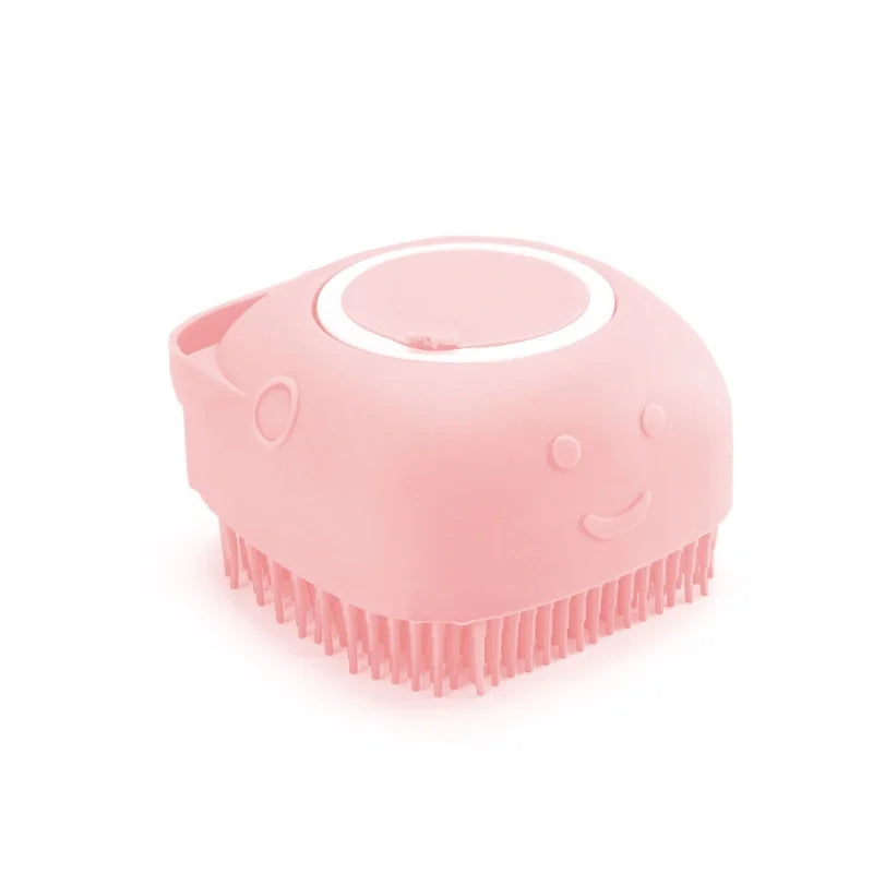 Silicone Dog Bath Massage Gloves Brush Pet Cat Bathroom Cleaning Tool Comb Brush for Dog Can Pour Shampoo Dog Grooming Supplies