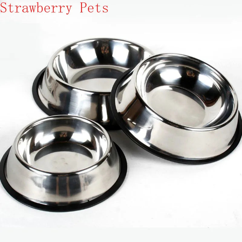 Stainless Steel Pet Bowl - Non-Slip Food & Water Dish