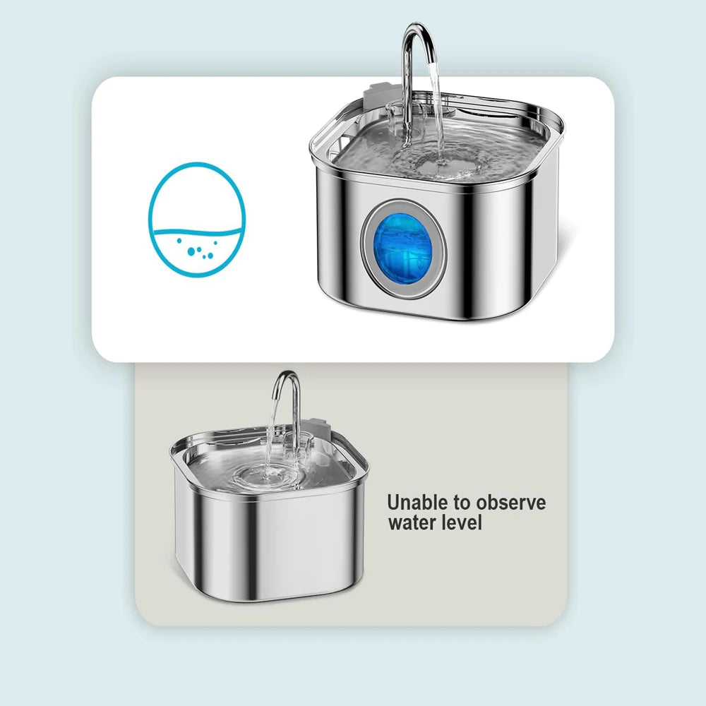 Smart Pet Water Fountain - 3.2L Stainless Steel Auto Dispenser