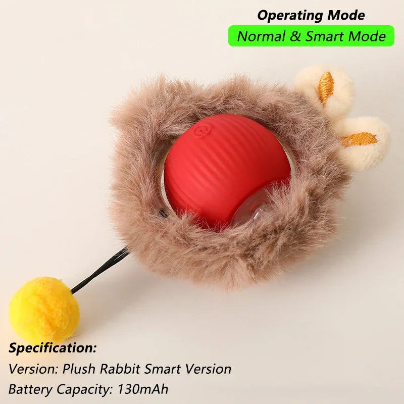 Automatic Rolling Cat Ball - Smart Self-Moving Interactive Toy