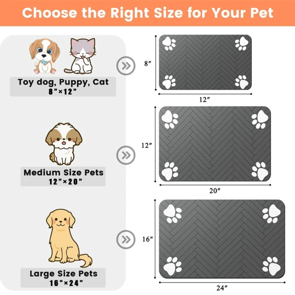 Silicone Pet Placemat - Easy-Clean Waterproof Feeding Mat