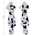 No-Stuffing Dog Toy - Crinkle Squeaky Plush Animal for Mess-Free Play